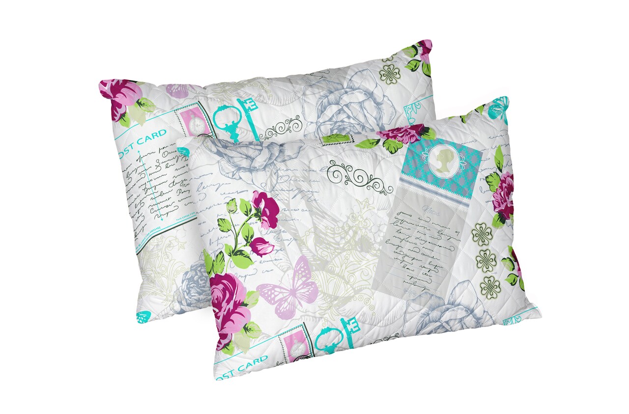 Set 2 perne Rose, microfibra matlasata Alcam, 50x70 cm - imagine 5